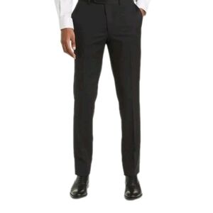 New Michael Kors Men's Black Belt Cotton Trousers Pants Size 32 X 33